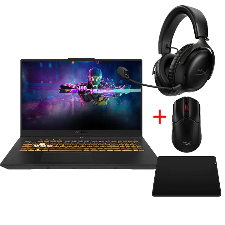 Asus TUF 17.3" RTX 4060 Gaming Laptop with Headset/Mouse/Pad Bundle 