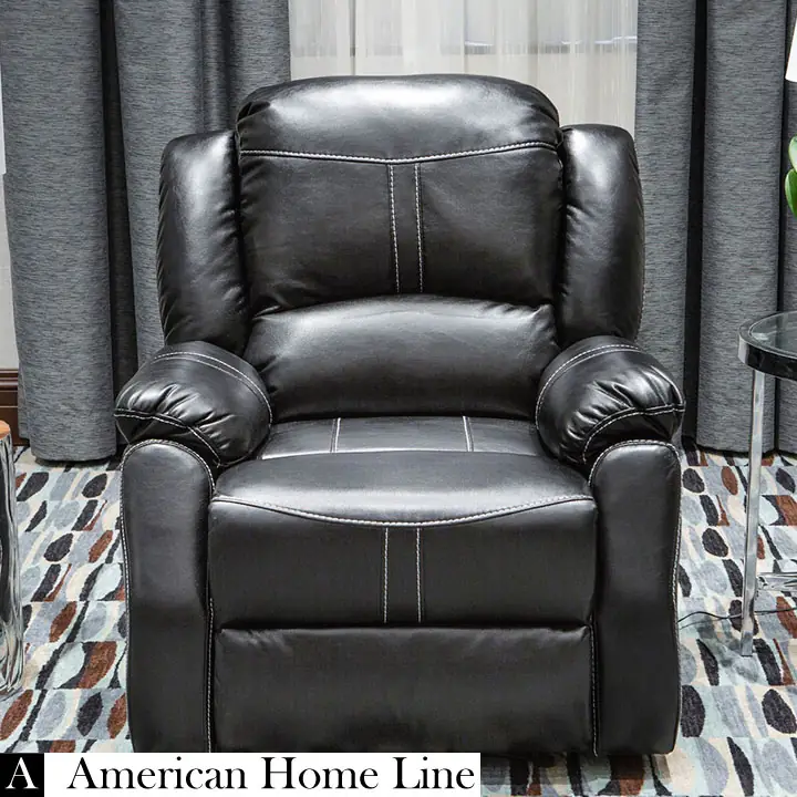 Lorraine Bel-Aire Deluxe Reclining Club Chair in Ebony