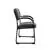 Chaise d'invité Nicer Furniture® en cuir noir avec accoudoirs