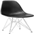 Ensemble de quatre (4) chaises d'appoint noires de style Eames avec pi