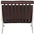Réplique de la chaise Mies van der Rohe Barcelona en cuir brun foncé