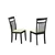 Ensemble de salle à manger 5 pièces en bois cappuccino avec chaises en