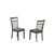 Chaises à dossier en chevalet finition grise (2 chaises)