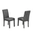 Chaises en cuir reconstitué gris (2 chaises)