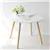 Nicer Furniture Table à manger avec pieds en bois, plateau rond 40' bl