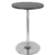 Nicer Furniture Table de bar ronde avec pieds et base chromés, plateau