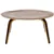 Table basse ronde en contreplaqué moulé, style Eames, datant du milieu