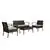 Carlyssa 4 Piece Rattan Sofa Seating Group with Cushions
