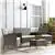 Rattan Outdoor Seating Set with Patio Table Grey
