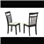 Ensemble de salle à manger 7 pièces en bois cappuccino avec chaises en