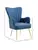 Chaises d'appoint en velours bleu, chaise de salon moderne, chaise de