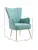 Chaises d'appoint en velours vert clair, chaise de salon moderne