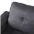 Canapé-lit sectionnel réversible en lin gris avec rangement et détail