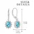 Oval Cut Stunning Earrings for Women, 925 Sterling Silver, Blue Turquo