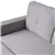 Canapé-lit sectionnel réversible en tissu gris avec grand rangement re