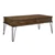 Table rectangulaire Caracal 43,5 po en chêne rustique et bois noir