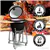 Barbecue kamado en céramique - noir - 18 'avec support et panneau laté