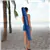Parasol de plage inclinable Tommy Bahama de 8 pi, bleu