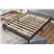 Cadre de lit plateforme confort moderne avec garniture en lin gris et