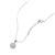 Ensemble collier et boucles d'oreilles avec pendentif rond en zircone