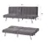 ViscoLogic Canapé futon convertible 3 places en tissu matelassé (Gris)