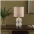 Lampe de table en faux bois, lampe à facettes de 15,75 pouces pour la