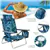 Collection de chaises de plage à dos 4 pièces - Marine