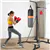 Support de boxe avec sac et speed bag, support de gym à domicile