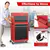 Tool chest with drawers, wheels, removable top and auto lock.
