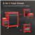 Tool chest with drawers, wheels, removable top and auto lock.