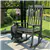 Fauteuil à bascule de patio en bois d'acacia FSC de Patioflare, gris