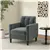 Fauteuil d'appoint en velours de 27 po de large