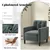 Fauteuil d'appoint en velours de 27 po de large