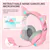 Edifier G5BT CAT Casque de jeu Bluetooth sans fil avec micro (rose)