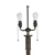 Un ensemble de deux lampadaires rustiques en faux bois gris de 58 pouc