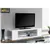 TV STAND - 60'L / HIGH GLOSSY WHITE WITH TEMPERED GLASS