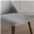 Chaises de cuisine modernes en velours gris (lot de 4)