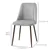 Chaises de cuisine modernes en velours gris (lot de 4)