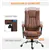 Chaise de bureau de massage en microfibre marron