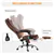 Chaise de bureau de massage en microfibre marron