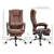 Chaise de bureau de massage en microfibre marron