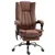 Chaise de bureau de massage en microfibre marron