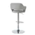 BARSTOOL - GREY FABRIC / CHROME METAL HYDRAULIC LIFT