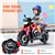 Les enfants montent sur une moto électrique 12V avec LED