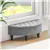 Banc de rangement style demi-lune ottoman