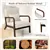 Fauteuil Moderne Mid-Century - Beige