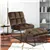 Fauteuil de massage en velours - brun