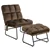 Fauteuil de massage en velours - brun