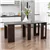 Foldable Table, Extendable Dining Table, Up to 6 People, Dark Brown