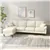 L-Shape Sofa, Modern Sectional Couch, Pillows, Wooden Legs, Cream Whit